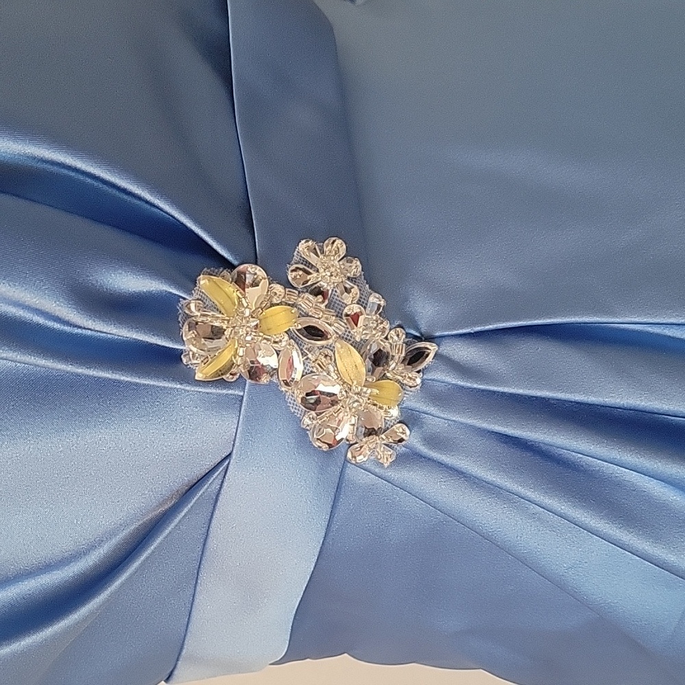 Elegant Blue Strapless Gown by Impression Bridal - Size 14 - Picture 3 of 8